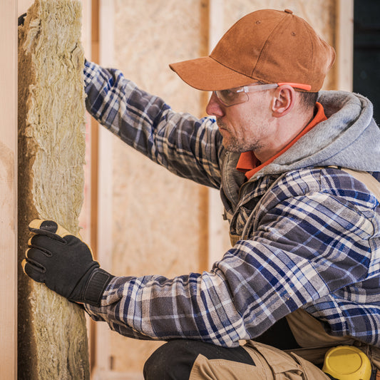 Mineral Wool install in layer wall