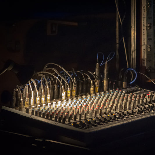music soundboard console