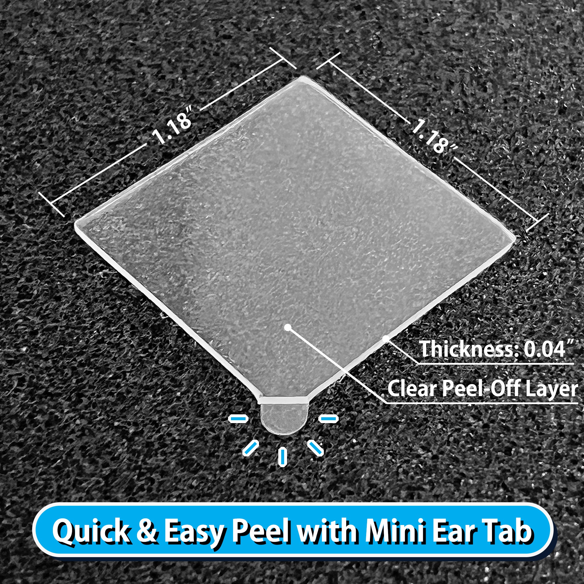 Mini Ear Double-Sided Mounting Tape dimensions Mini Ear Double-Sided Mounting Tape dimensions