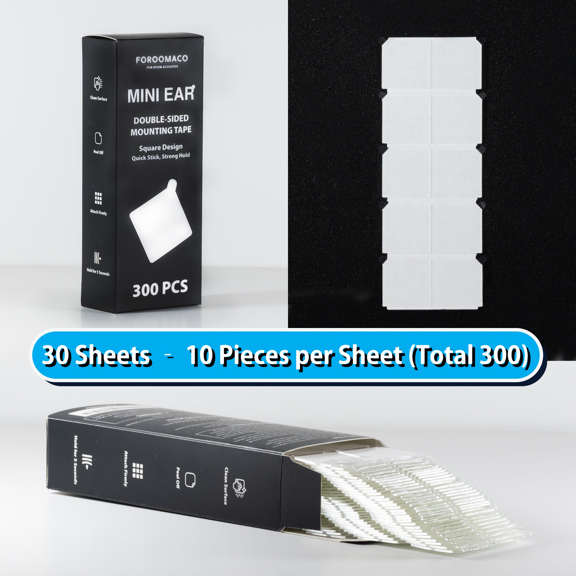 Mini Ear Double SIded mounting tape detail Mini Ear Double SIded mounting tape detail