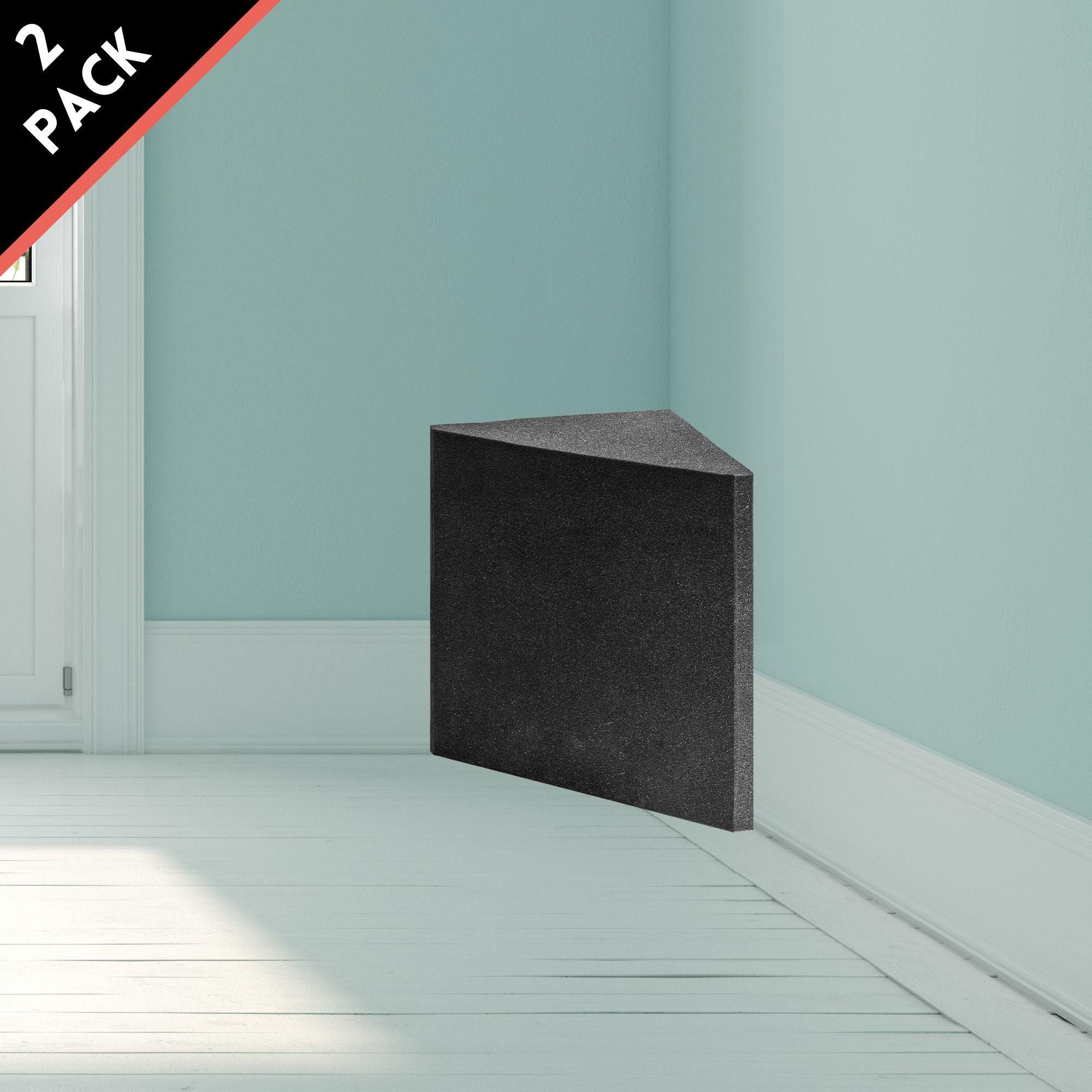 Foroomaco delta bass trap installed on wal corner Foroomaco delta bass trap installed on wal corner