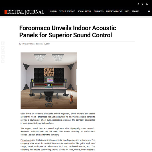 Foroomaco Unveils Indoor Acoustic Panels for Superior Sound Control