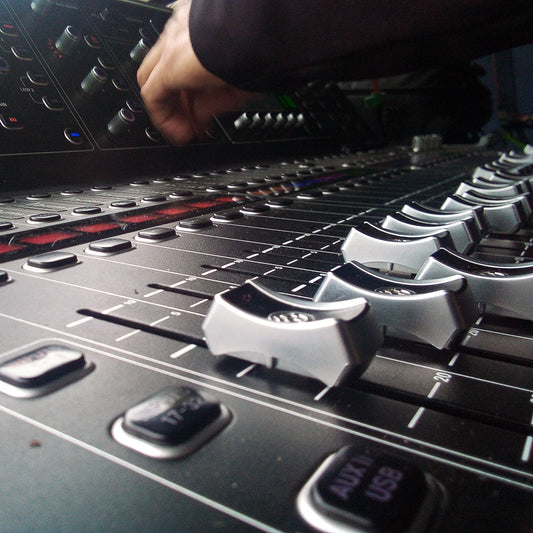 sound recording mixing console faders