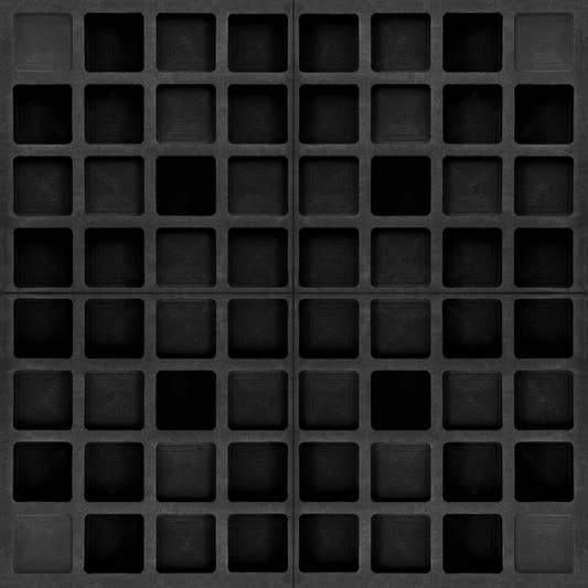 Black Waffle Acoustic Diffuser Kit - QRD Style EVA Foam Panel (24x24 assembled)