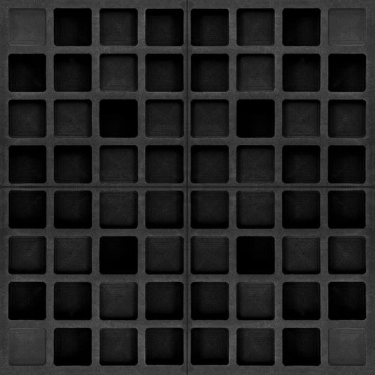 Black Waffle Acoustic Diffuser Kit - QRD Style EVA Foam Panel (24x24 assembled)
