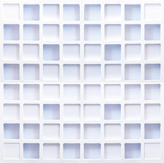 Clean White Waffle Acoustic Diffuser Panel - QRD Design