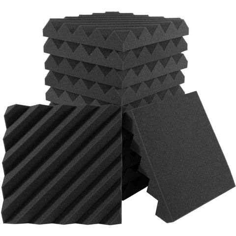 Slash Style Acoustic Panels - 12 Pack (Black)