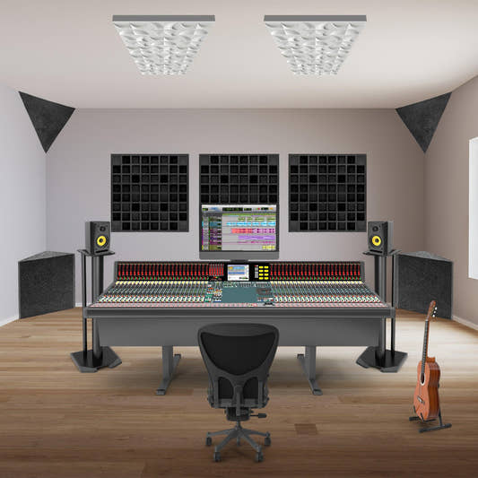 Rear Wall Acoustic Treatment Kit - Black EVA Sound Diffuser Panel