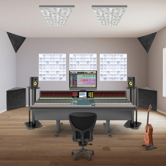 Rear Wall Sound Diffusion Kit - Modern White EVA Panel