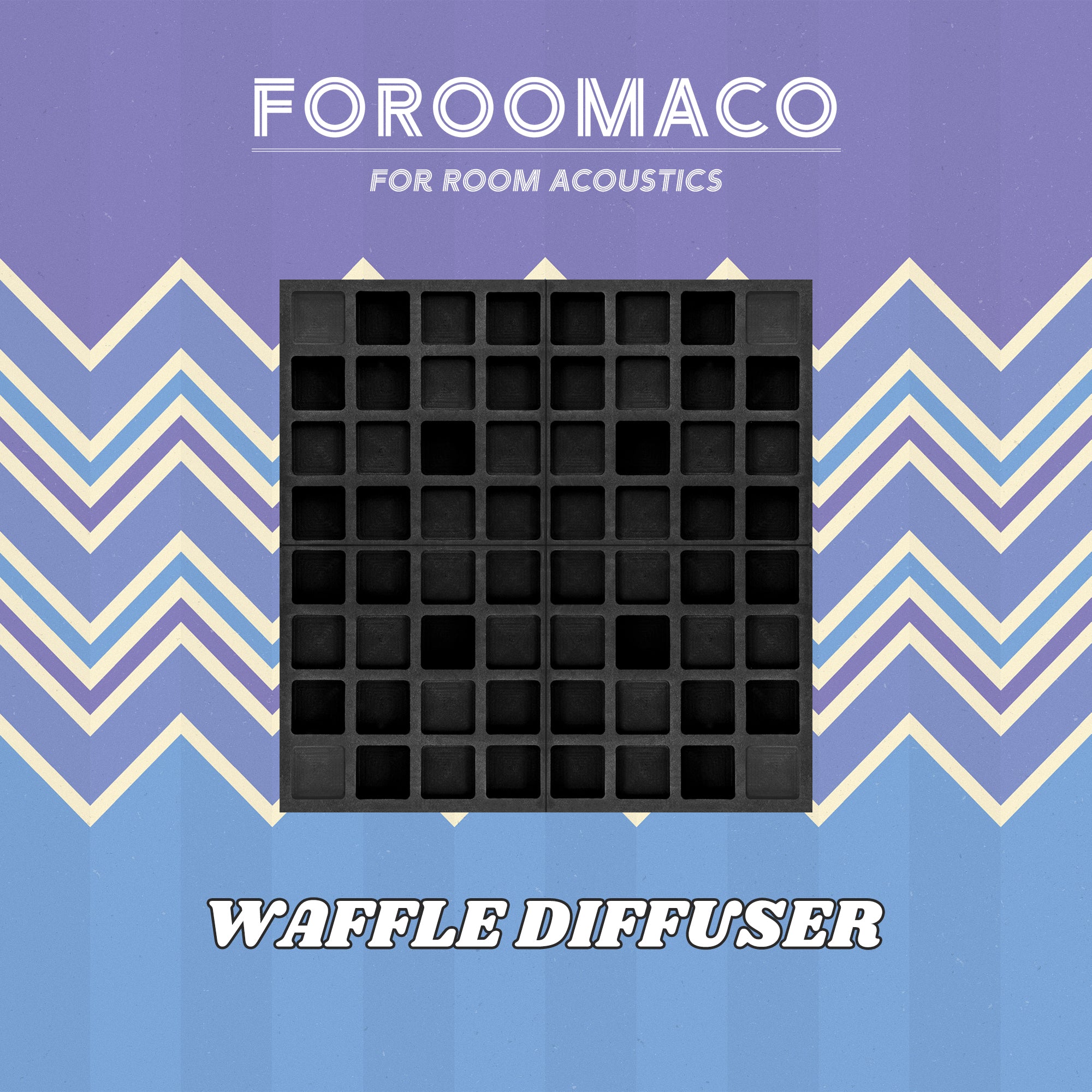 Waffle Diffuser Black EVA Foam Board 4pcs