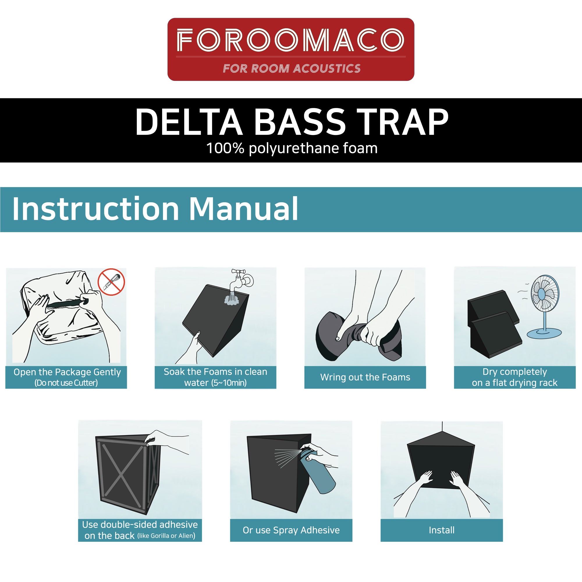 Foroomaco Delta Bass Traps Instruction Manual