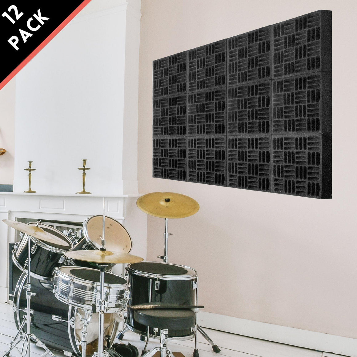 Diffuser Board Foroomaco Waffle Diffuser Black EVA Foam Board Acoustic Diffuser ...