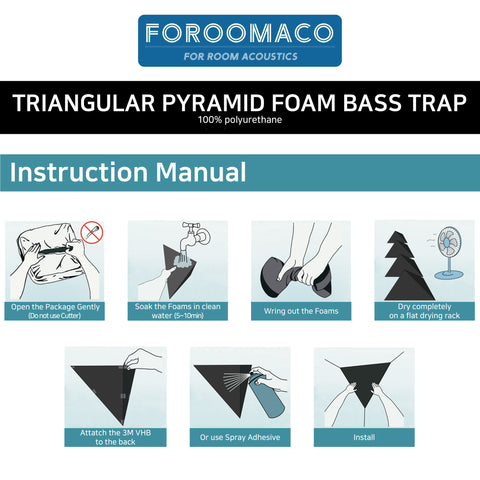 Foroomaco Triangular Pyramid Bass Traps Instruction Manual