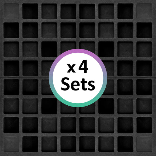 Black Waffle Acoustic Diffuser Bundle 4 Sets - QRD Style Wall Kit