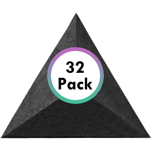 Bulk Bass Traps 32 Pack - 12 inch Deep Acoustic Foam Facility Bundle for Multi-Room Studios