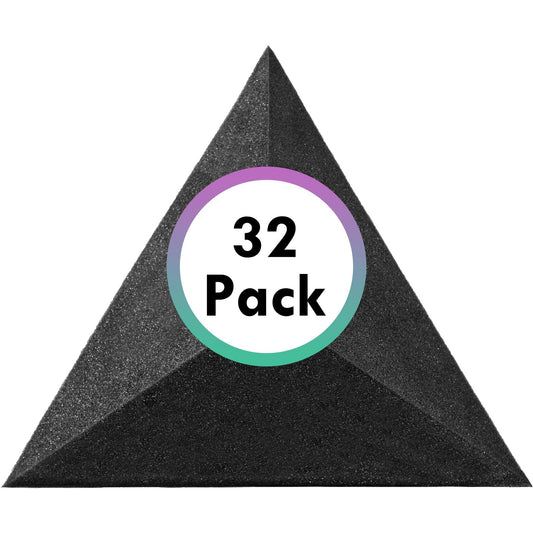 Bulk Bass Traps 32 Pack - 12 inch Deep Acoustic Foam Facility Bundle for Multi-Room Studios