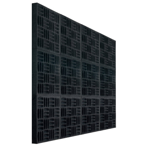 Foroomaco Acoustic foam panels black on the wall
